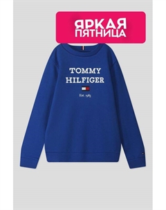 Свитшот хлопковый с логотипом Tommy hilfiger
