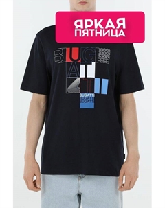 Футболка хлопковая с принтом Bugatti