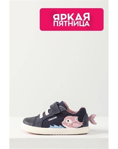 Кеды с принтом на липучке Geox