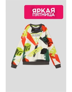 Хлопковый свитшот с принтом Guess