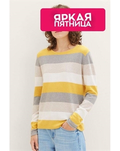 Джемпер хлопковый в полоску Tom tailor