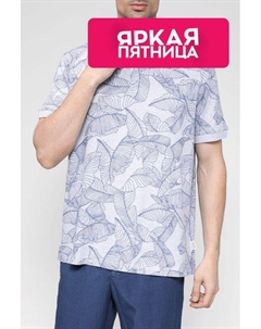 Поло с принтом из смесового льна Guess