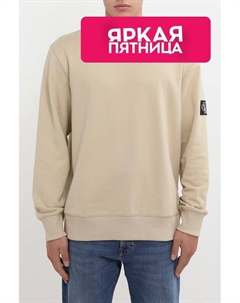 Свитшот хлопковый с логотипом на рукаве Calvin klein jeans