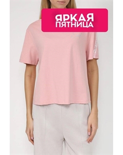 Футболка с логотипом бренда и декором Ea7