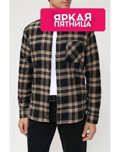 Хлопковая рубашка в клетку с карманом Blend