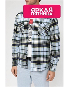 Хлопковая рубашка с накладными карманами Blend