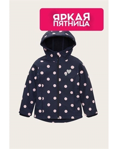 Куртка утепленная с капюшоном и принтом Tom tailor