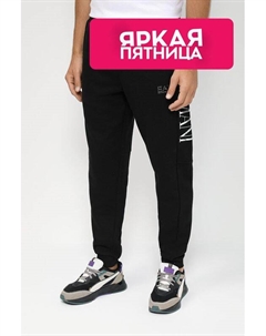Джоггеры из смесового хлопка на кулиске Ea7