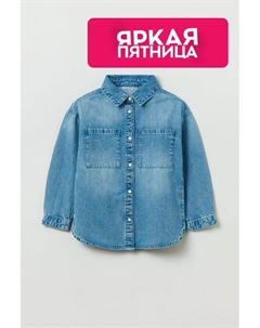 Джинсовая рубашка с эффектом потертости Ovs