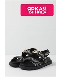 Сандалии на липучке с логотипом бренда Guess