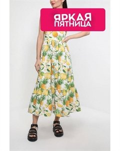 Хлопковый сарафан с принтом Belucci