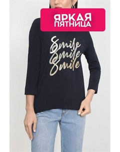 Лонгслив с блестящей надписью More&more