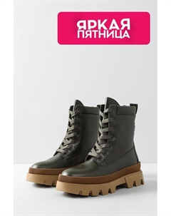 Полуботинки на шнуровке из кожи Marc o'polo