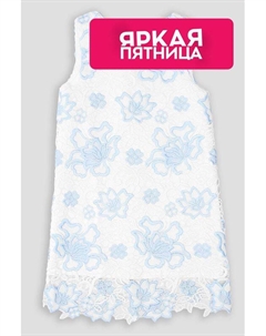 Платье из хлопкового поплина с кружевом Evika kids