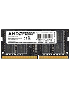 Оперативная память AMD SO-DIMM DDR4 16Gb 2400MHz (R7416G2400S2S-UO) оем Amd