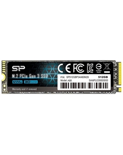 SSD накопитель Silicon Power M-Series M.2 2280 PCI-E x4 512Gb (SP512GBP34A60M28) Silicon power