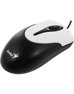 Мышь проводная NetScroll 100 V2, 800dpi, оптическая светодиодная, USB, белый/черный (31010001401) Genius