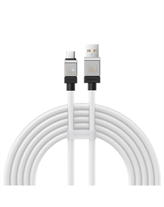 Кабель USB(Am)-USB Type-C(M), быстрая зарядка, 6А, 2 м, белый, Baseus CoolPlay (CAKW000702)