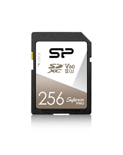 Карта памяти 256Gb SDXC Superior Pro Class 10 UHS-II U3 V60 (SP256GBSDXJV6V10) Silicon power