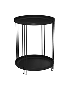 Журнальный столик круглый черный муар SHT-CT31 Sheffilton