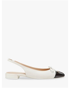 Туфли-босоножки из гладкой кожи slingback, цвет Cream/Black Stuart weitzman
