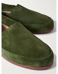 Замшевые мокасины со складным каблуком, зеленый Mulo