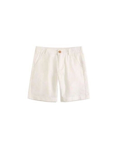 Однотонные шорты-бермуды для мальчика с регулируемой талией, белый Dadati