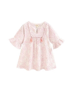 Фэнтезийное Девичье платье с французским рукавом, розовый Dadati