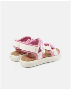 Детские закрытые тканевые сандалии с застежкой-липучкой, розовый Camper