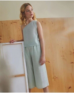 Топ для девочки с завязкой на спине нежно-цвета, светло-зеленый Dadati