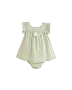 Платье для девочки плюмети с трусиками в тон, светло-зеленый Dadati