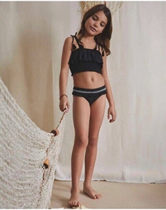 Бикини для девочки с рюшами и сотами, черный Dadati