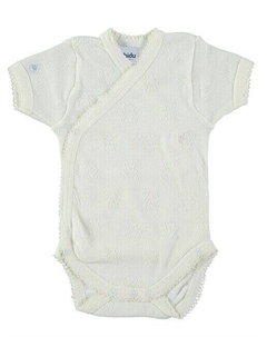 Набор из 2 перекрещивающихся боди для малышей с короткими рукавами, светло-бежевый Babidu