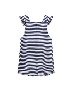 Короткий комбинезон в матовую полоску для девочки, мультиколор Dadati