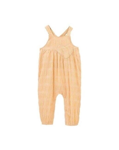 Комбинезон для девочки с вышивкой желтого сердца, желтый Dadati