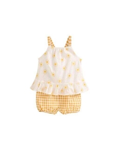 Комплект для девочки Хесусито и футболка-поло горчичного, желтый Dadati