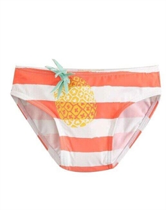 Трусики в полоску для девочки с принтом «ананас», коралловый Dadati