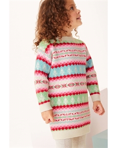 Трикотажное платье с фейровыми мотивами, мультиколор Next