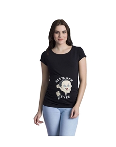 Рубашка для беременных Best Mom Ever с рисунком, черный M.m.c.