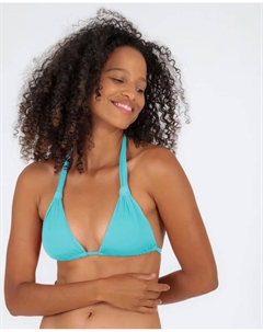 Однотонный лиф бикини с вырезом халтер и набивкой Río de Sol, синий Rio de sol