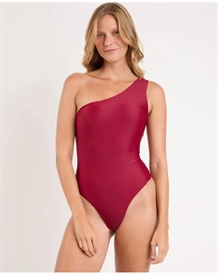 Однотонный асимметричный женский купальник с подкладкой Río de Sol, красный Rio de sol