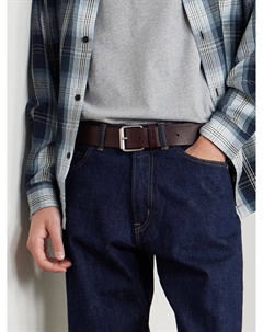 Ремень из кожи с надписью 4 см, коричневый Carhartt wip