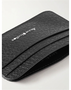 Визитница из натуральной кожи с логотипом, черный Acne studios