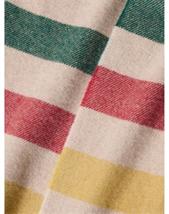 Полосатый шерстяной шарф с бахромой Glacier, бежевый Pendleton