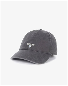 Мужская спортивная кепка из хлопка с шестью панелями и заранее сформированным козырьком, серый Barbour