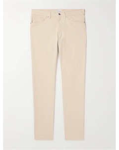 Узкие брюки из хлопчатобумажной сатиновой смеси, песочный Peter millar