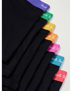 Упаковка из семи пар трусов-боксеров из органического хлопкового джерси, черный Paul smith