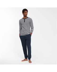 Пижама из джерси топ в мелкую полоску синий La redoute collections