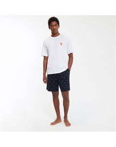 Пижама с шортами из хлопка короткие рукава синий La redoute collections