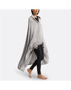 Плед из флиса с рукавами из переработанного полиэстера Javi серый Laredoute